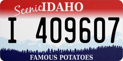 ID license plate I409607