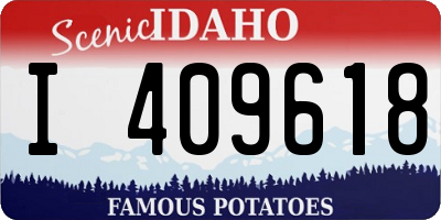 ID license plate I409618