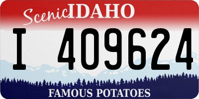ID license plate I409624