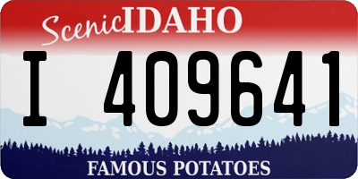 ID license plate I409641