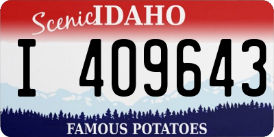 ID license plate I409643