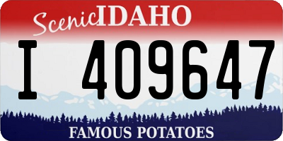 ID license plate I409647