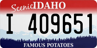 ID license plate I409651
