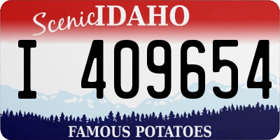 ID license plate I409654