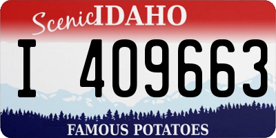 ID license plate I409663