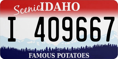ID license plate I409667