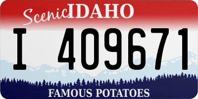 ID license plate I409671
