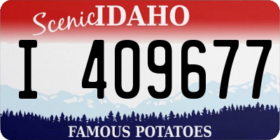 ID license plate I409677