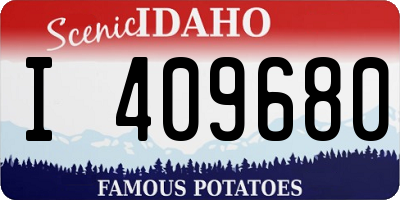 ID license plate I409680