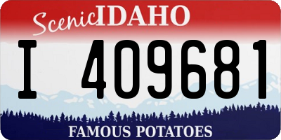 ID license plate I409681