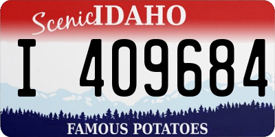 ID license plate I409684