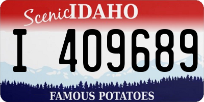 ID license plate I409689