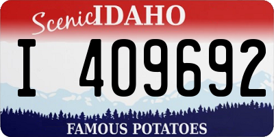 ID license plate I409692