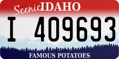 ID license plate I409693