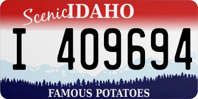 ID license plate I409694