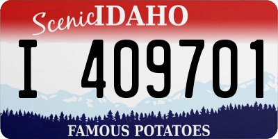 ID license plate I409701