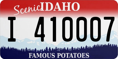 ID license plate I410007