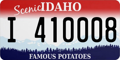 ID license plate I410008