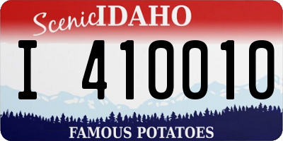 ID license plate I410010