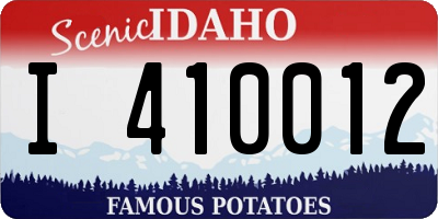 ID license plate I410012