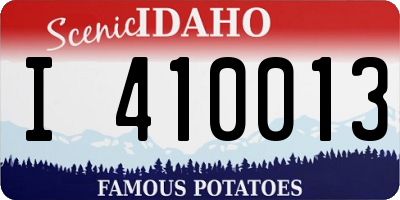 ID license plate I410013