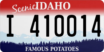 ID license plate I410014