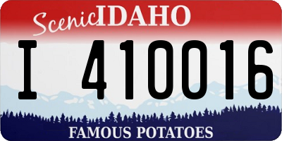 ID license plate I410016