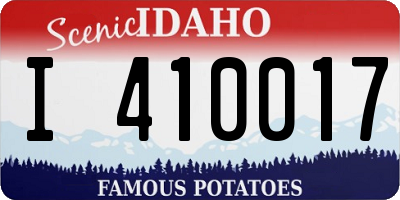 ID license plate I410017