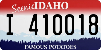 ID license plate I410018