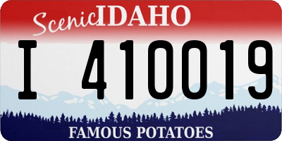 ID license plate I410019