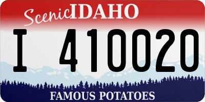 ID license plate I410020