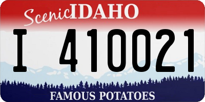 ID license plate I410021