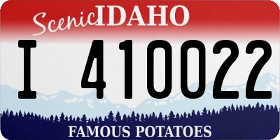 ID license plate I410022