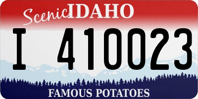 ID license plate I410023