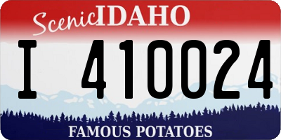 ID license plate I410024