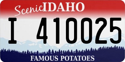 ID license plate I410025