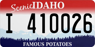 ID license plate I410026