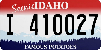 ID license plate I410027