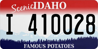 ID license plate I410028