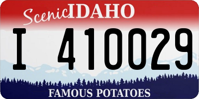 ID license plate I410029