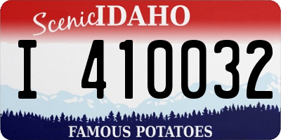 ID license plate I410032