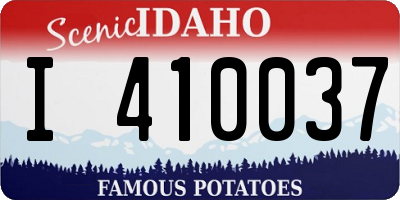 ID license plate I410037