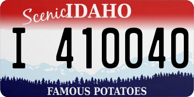 ID license plate I410040