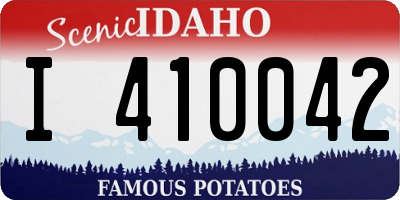 ID license plate I410042