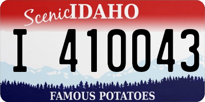 ID license plate I410043