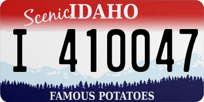 ID license plate I410047