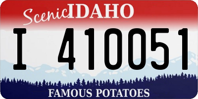ID license plate I410051