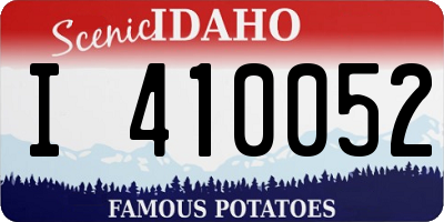 ID license plate I410052