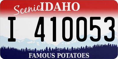 ID license plate I410053