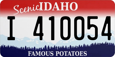 ID license plate I410054
